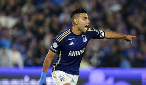 Radamel Falcao en partido de Millonarios