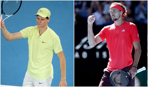 Jannik Sinner y Alexander Zverev