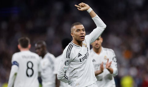Kylian Mbappé con el Real Madrid