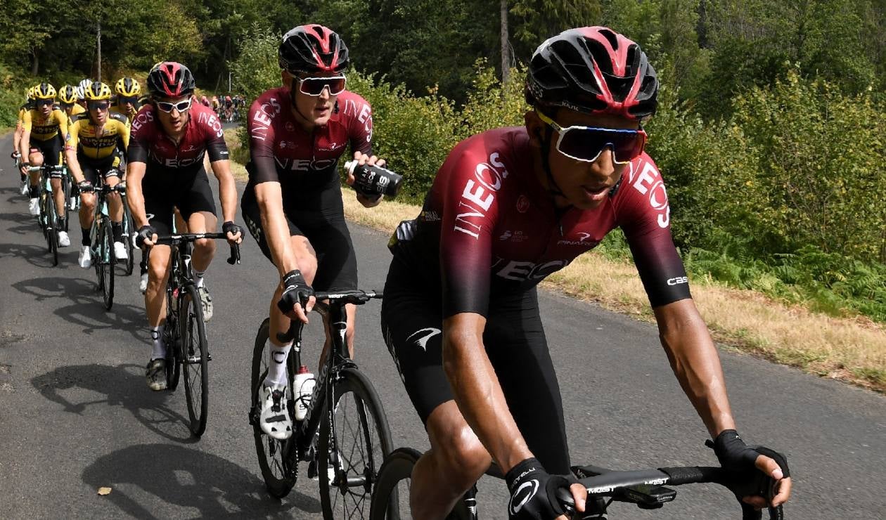 Ciclistas del INEOS: Bernal, Sivakov y Thomas