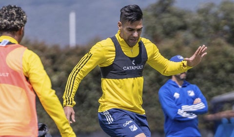 Radamel Falcao en entrenamiento Millonarios