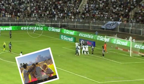 Gol olímpico de Neymar en Santos