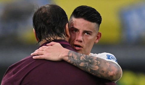James Rodríguez y Néstor Lorenzo
