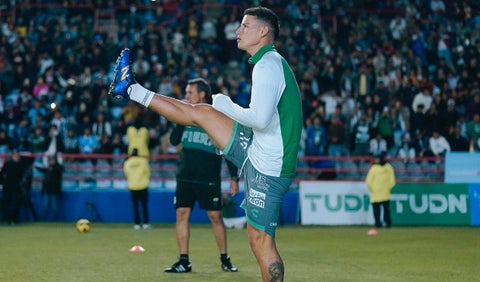 James Rodríguez en el entrenamiento previo del Club León vs Pachuca