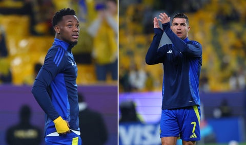 Jhon Jader Durán y Cristiano Ronaldo, futbolistas