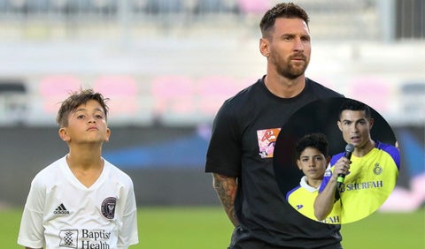 Thiago Messi y Cristiano Ronaldo Jr