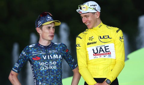 Tadej Pogacar y Jonas Vingegaard, figuras del ciclismo
