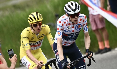 Pogacar y Vingegaard en el Tour de Francia