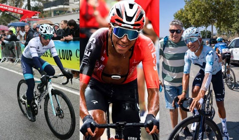 Santiago Buitrago, Egan Bernal y Nairo Quintana