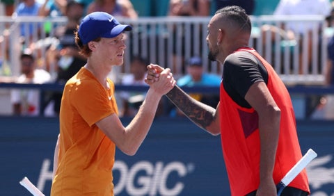 Jannik Sinner y Nick Kyrgios, tenistas