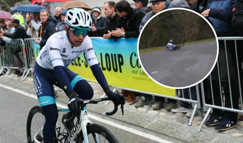 Caída de Santiago Buitrago en la París Niza