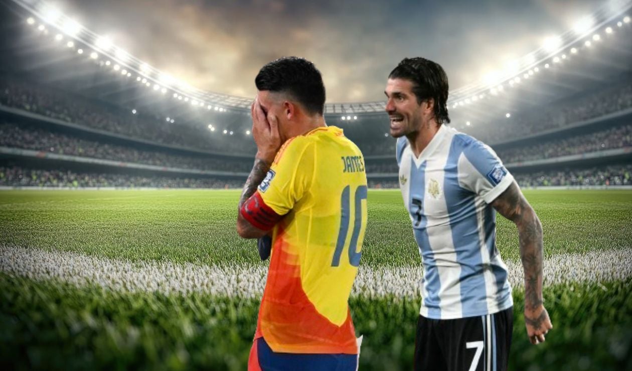 Rodrigo de Paul y James Rodríguez