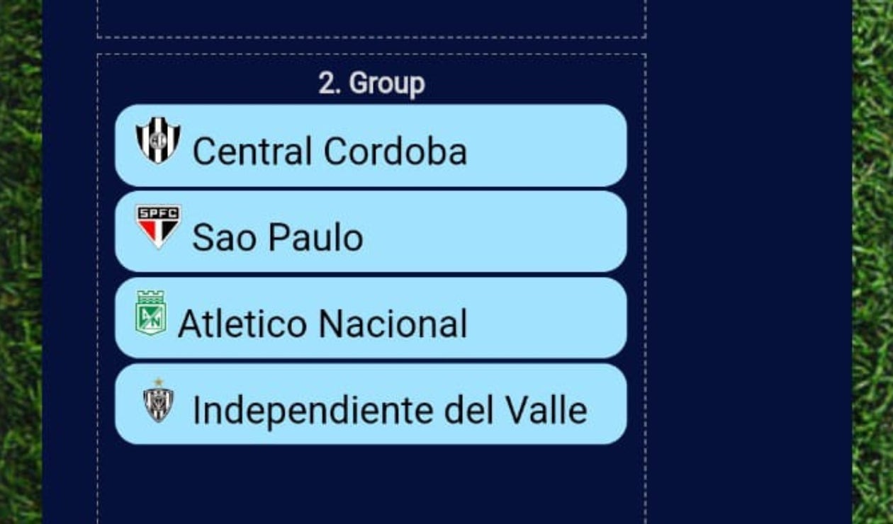 Grupo de Atlético Nacional en Copa Libertadores según simulador