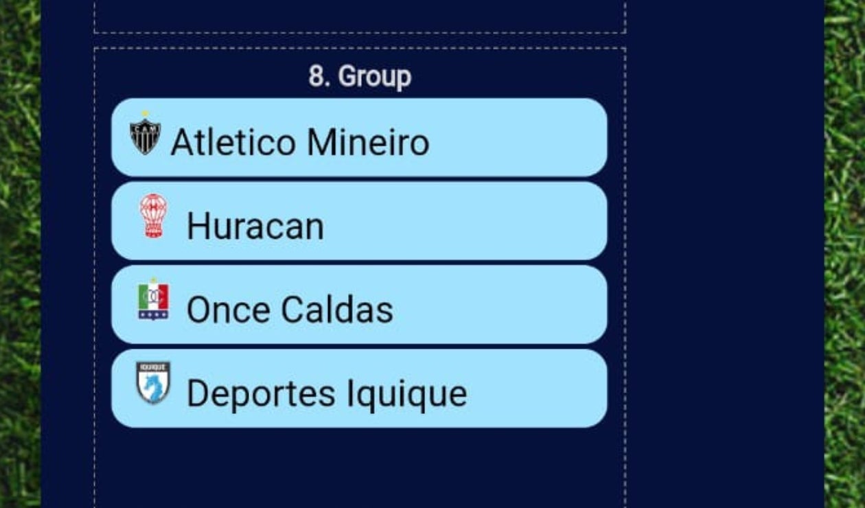 Grupo de Once Caldas en la Copa Sudamericana