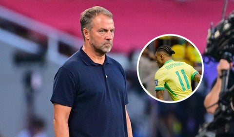 Hansi Flick y Raphinha