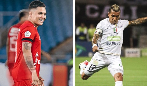 Juan Fernando Quintero y Dayro Moreno, futbolistas colombianos