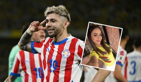 Julio Enciso y su novia colombiana