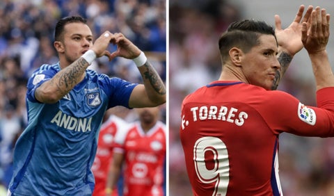 Leonardo Castro y Fernando Torres, futbolistas