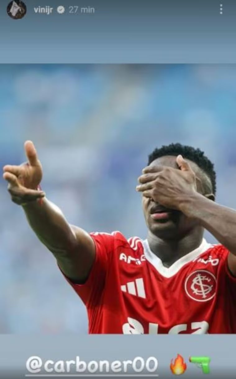 Vinícius reaccionó a la celebración de Johan Carbonero