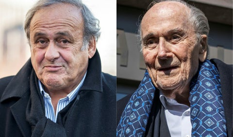 Michel Platini y Sepp Blatter
