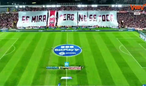 Salida del clásico Santa Fe Vs Millonarios