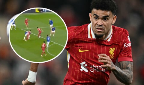 Asistencia de Luis Díaz en Liverpool contra Everton