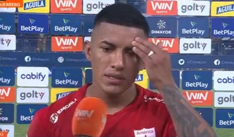 Cristian Barrios fue crítico tras el empate entre América y Millonarios