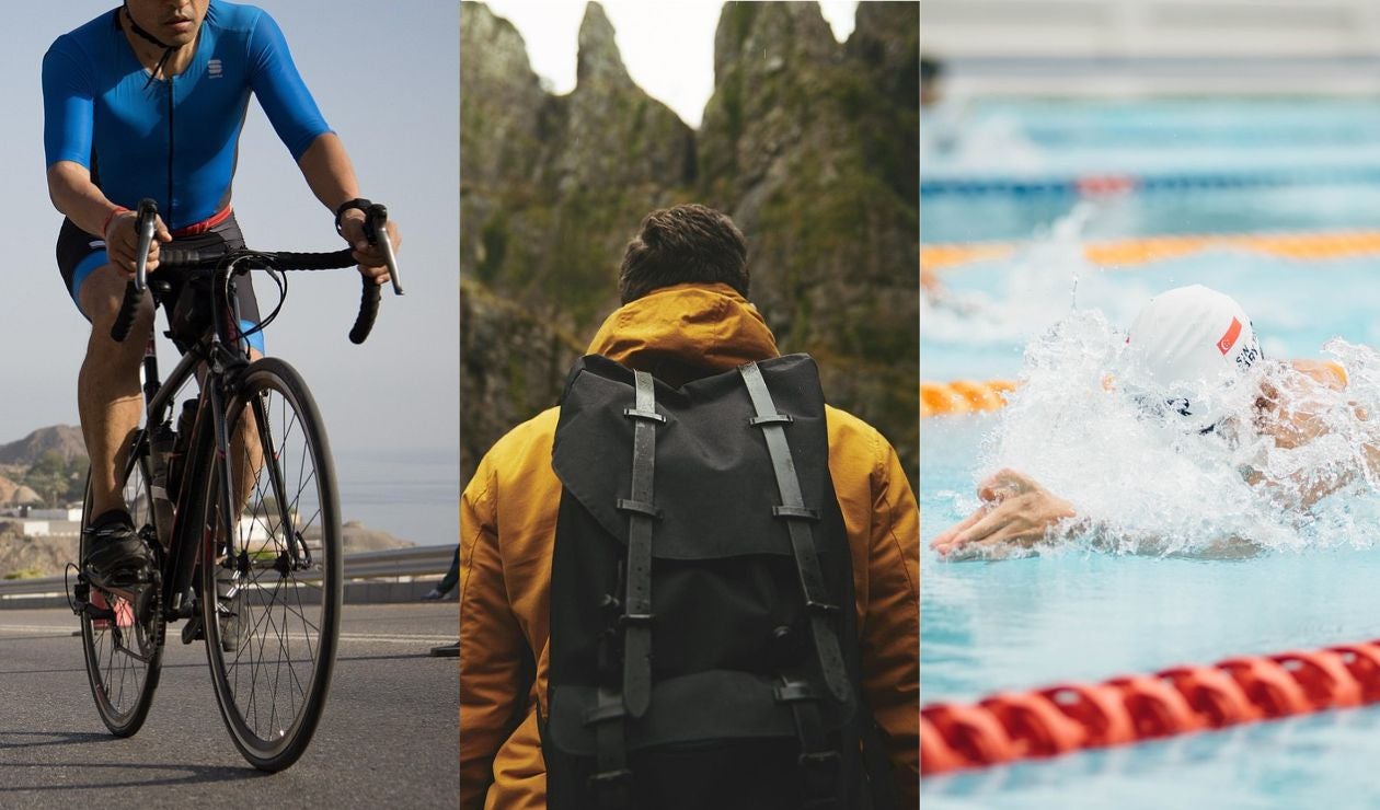 Ciclismo, senderismo y natación