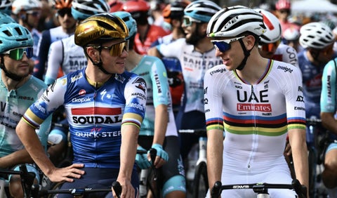 Evenepoel y Pogacar, ciclistas