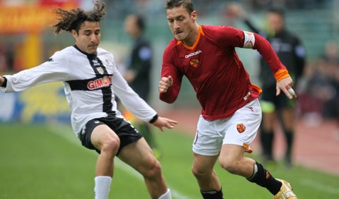 Jorge Bolaño en el Parma vs Roma en Serie A