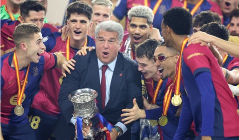 Laporta habló sobre la posibilidad que tiene Barcelona para ser tricampeón