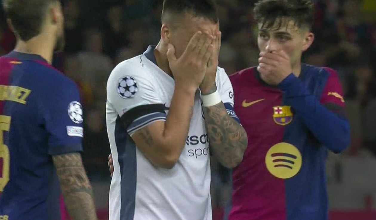 Lautaro Martínez se lesionó frente a Barcelona en la Champions League
