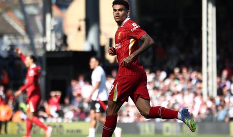 Luis Díaz en Liverpool vs Fulham