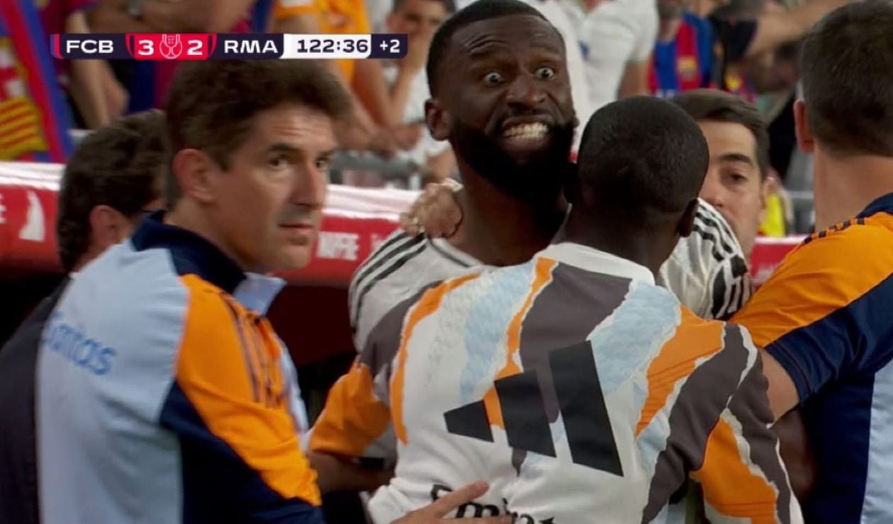 Rudiger habló de la expulsión que sufrió en la final de la Copa del Rey