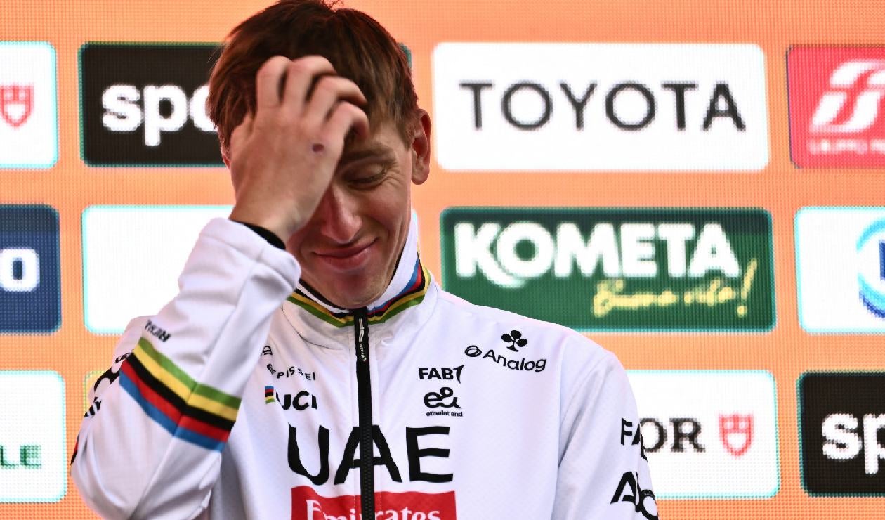 Tadej Pogacar antes del Tour de Flandes