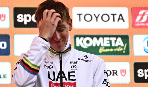 Tadej Pogacar antes del Tour de Flandes