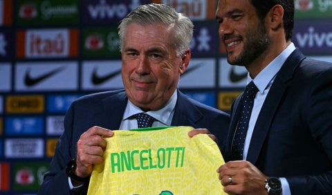 Carlo Ancelotti con Brasil