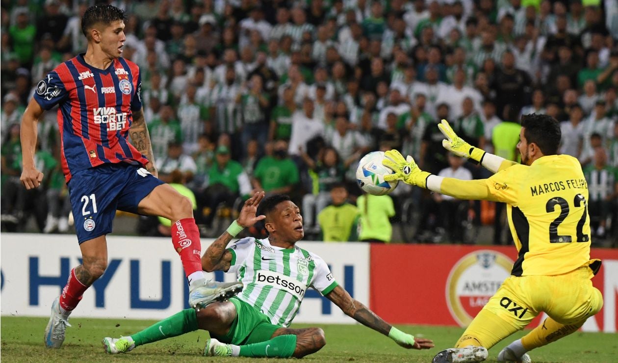 Atlético Nacional vs Bahía en la Copa Libertadores 