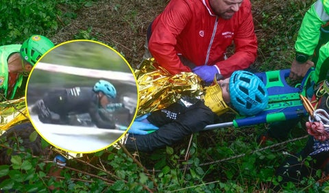 Caída en la etapa 16 del Giro de Italia 2025