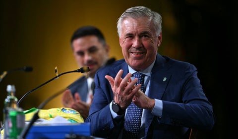 Carlo Ancelotti fue presentado como técnico de Brasil