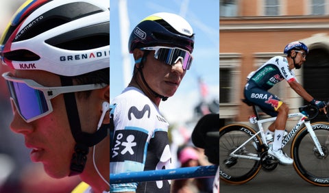 Egan Bernal, Nairo Quintana y Daniel Felipe Martínez en el Giro de Italia