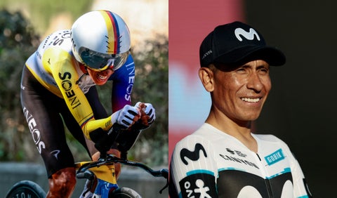Egan Bernal y Nairo Quintana en el Giro de Italia 2025