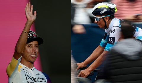 Egan Bernal y Nairo Quintana en el Giro de Italia 2025 - Etapa 6