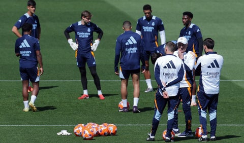 Entrenamiento del Real Madrid antes de enfrentar al Mallorca