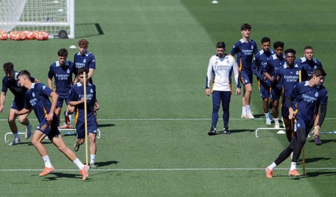 Real Madrid en su entrenamiento para enfrentar al Mallorca