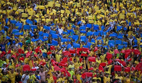 Hinchas del Atlético Bucaramanga en Copa Libertadores