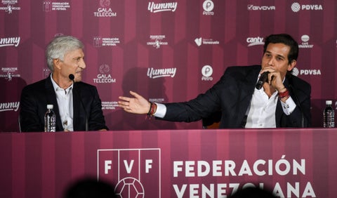 José Néstor Pékerman con la selección de Venezuela