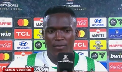Kevin Viveros se desahogó tras la victoria de Nacional en la Copa Libertadores