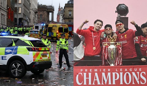 Fuerte accidente en la celebración de Liverpool