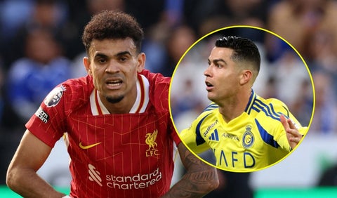 Luis Díaz y Cristiano Ronaldo